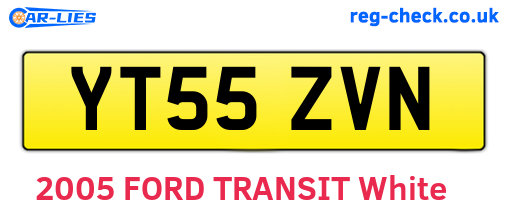 YT55ZVN are the vehicle registration plates.
