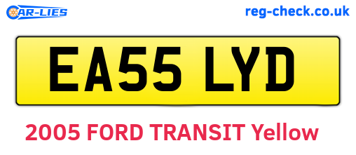 EA55LYD are the vehicle registration plates.