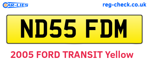 ND55FDM are the vehicle registration plates.