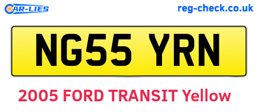 NG55YRN are the vehicle registration plates.
