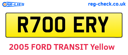 R700ERY are the vehicle registration plates.