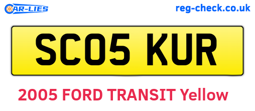 SC05KUR are the vehicle registration plates.