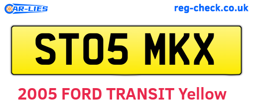 ST05MKX are the vehicle registration plates.