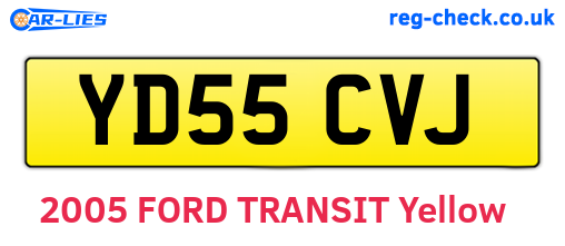 YD55CVJ are the vehicle registration plates.