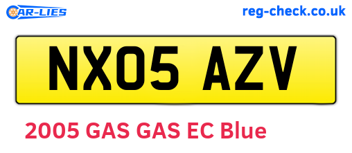 NX05AZV are the vehicle registration plates.