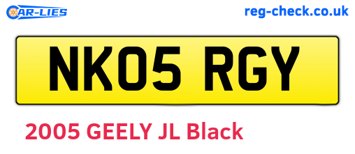 NK05RGY are the vehicle registration plates.