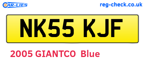 NK55KJF are the vehicle registration plates.