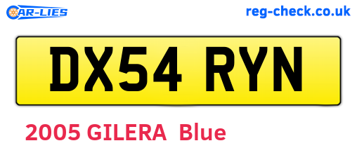 DX54RYN are the vehicle registration plates.