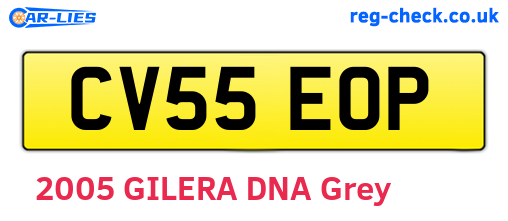 CV55EOP are the vehicle registration plates.