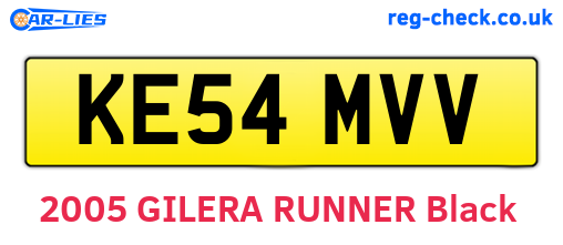 KE54MVV are the vehicle registration plates.