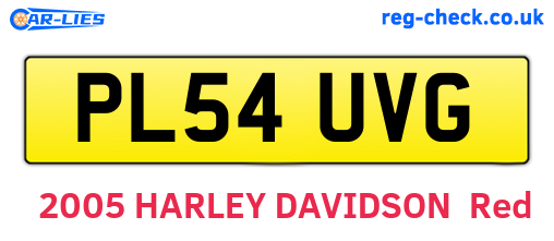 PL54UVG are the vehicle registration plates.