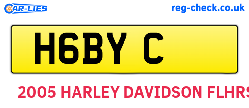 H6BYC are the vehicle registration plates.