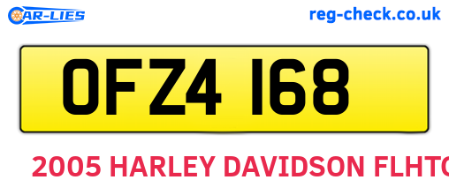 OFZ4168 are the vehicle registration plates.