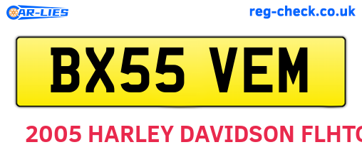 BX55VEM are the vehicle registration plates.