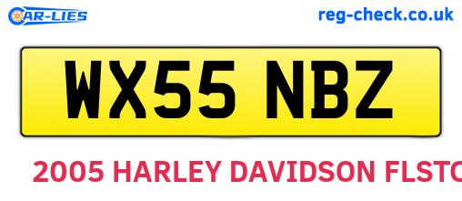 WX55NBZ are the vehicle registration plates.