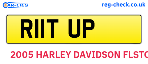 R11TUP are the vehicle registration plates.