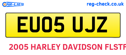 EU05UJZ are the vehicle registration plates.