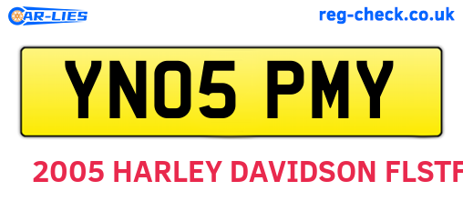 YN05PMY are the vehicle registration plates.