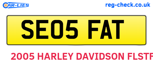 SE05FAT are the vehicle registration plates.