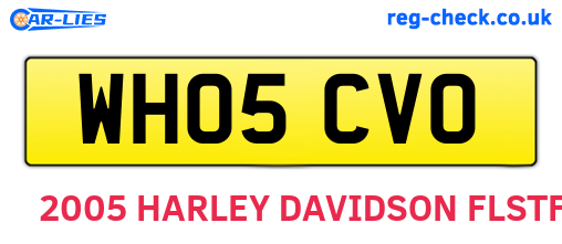 WH05CVO are the vehicle registration plates.