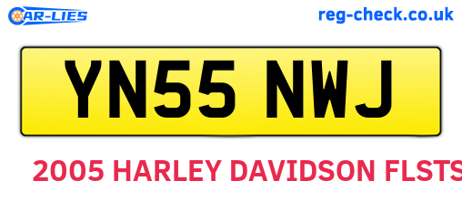 YN55NWJ are the vehicle registration plates.