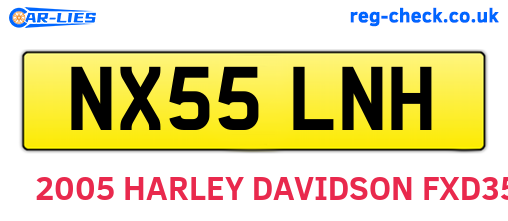 NX55LNH are the vehicle registration plates.
