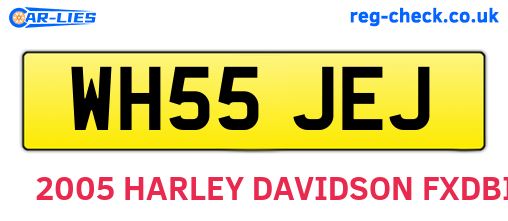 WH55JEJ are the vehicle registration plates.