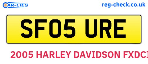 SF05URE are the vehicle registration plates.