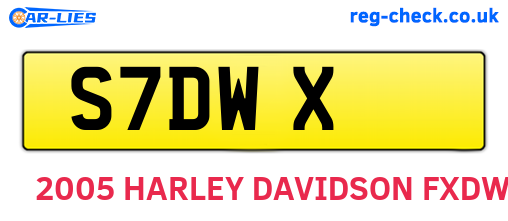 S7DWX are the vehicle registration plates.