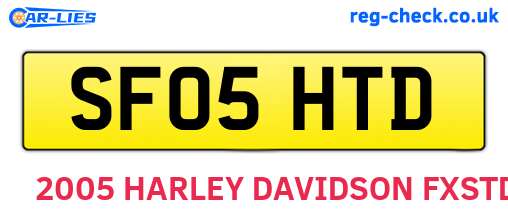 SF05HTD are the vehicle registration plates.