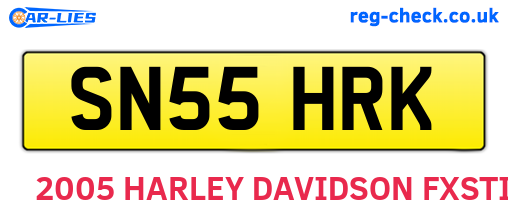 SN55HRK are the vehicle registration plates.