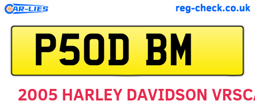 P50DBM are the vehicle registration plates.