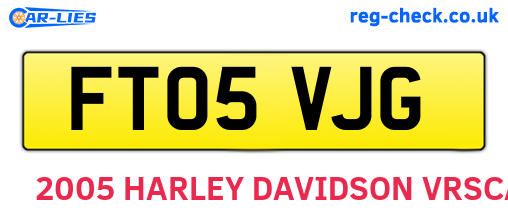FT05VJG are the vehicle registration plates.