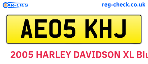 AE05KHJ are the vehicle registration plates.