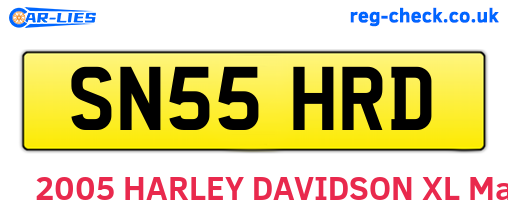 SN55HRD are the vehicle registration plates.