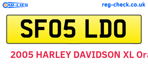 SF05LDO are the vehicle registration plates.