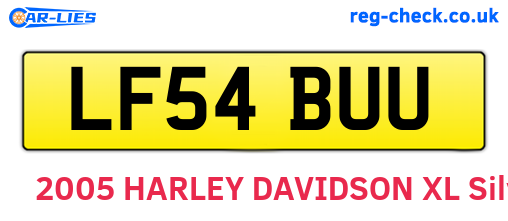 LF54BUU are the vehicle registration plates.
