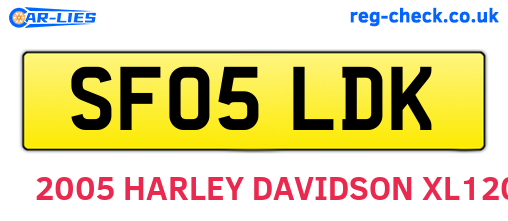SF05LDK are the vehicle registration plates.