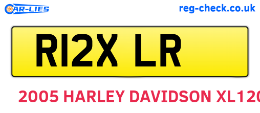 R12XLR are the vehicle registration plates.