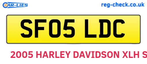 SF05LDC are the vehicle registration plates.