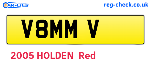 V8MMV are the vehicle registration plates.
