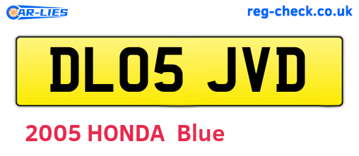 DL05JVD are the vehicle registration plates.