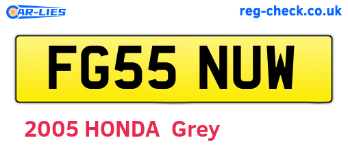 FG55NUW are the vehicle registration plates.