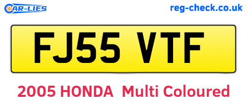 FJ55VTF are the vehicle registration plates.
