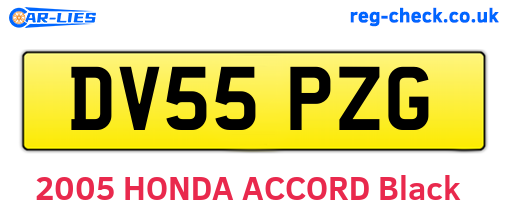 DV55PZG are the vehicle registration plates.