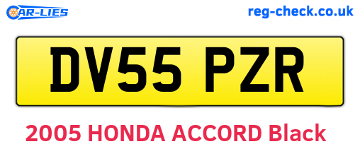 DV55PZR are the vehicle registration plates.