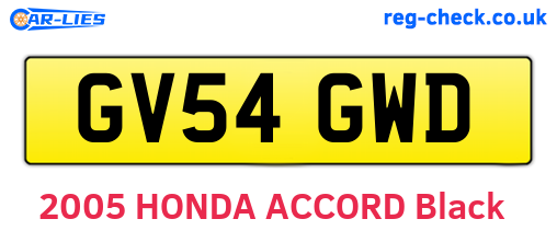 GV54GWD are the vehicle registration plates.