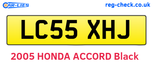 LC55XHJ are the vehicle registration plates.