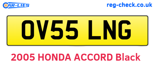 OV55LNG are the vehicle registration plates.