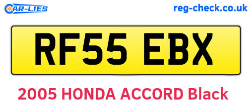 RF55EBX are the vehicle registration plates.